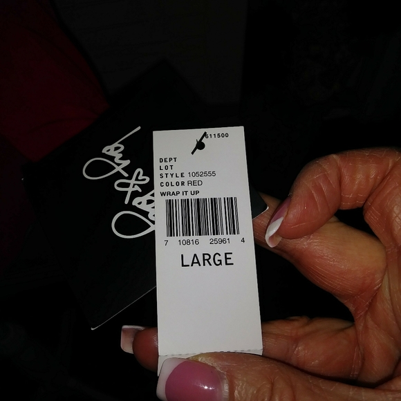 Red blouse with pleated sheer sleeves NWT - Picture 2 of 3